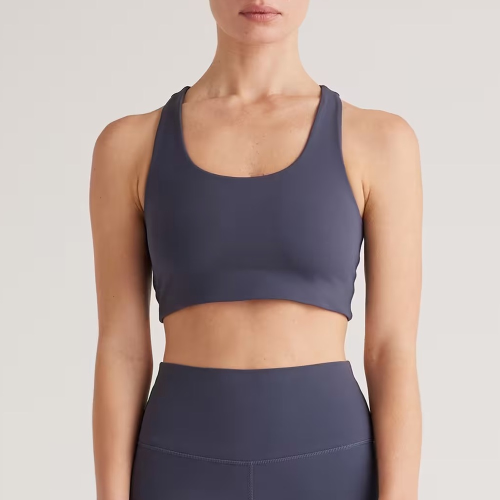 NWT Quince Women's Ultra-Form Scoop Neck Longline Bra Sz XS
